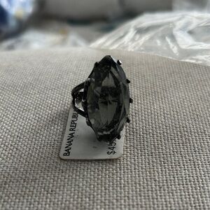 Banana Republic Black Marquise Stone Ring